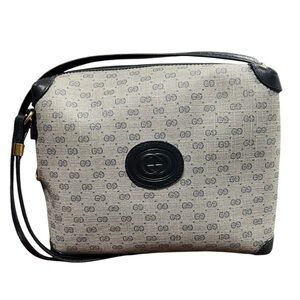 Gucci Gray and Blue Crossbody Bag with Iconic Design